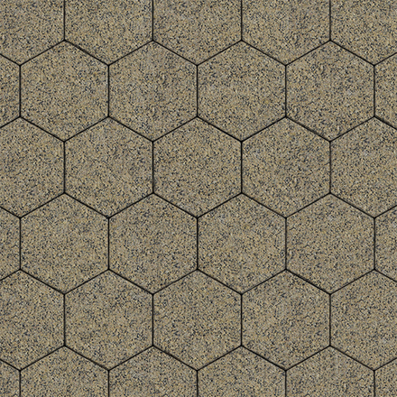 Тротуарная плитка СОТЫ - Гранит+ Желтый с черным