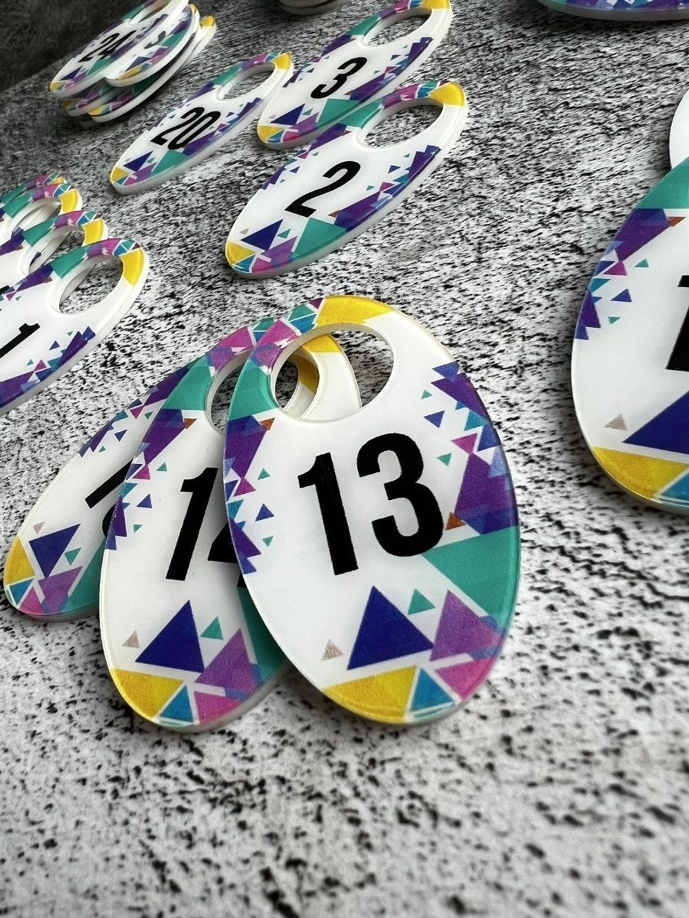 Номерки для гардероба 4х7 см