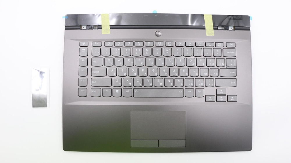 Верхняя панель с клавиатурой (топкейс) для ноутбука Lenovo Legion Y730-15ICH 81HD раскладка - русская, с подсветкой, серый (5CB0S56948), оригинал