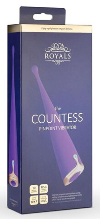 Фиолетовый клиторальный вибратор The Countess Pinpoint Vibrator - 19 см. (Цвет: фиолетовый)