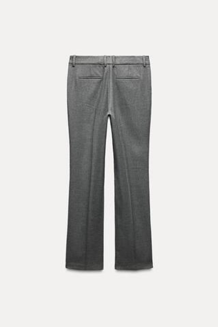 ZARA БРЮКИ С НИЗКОЙ ПОСАДКОЙ, МЯГКИЙ СЕРЫЙ