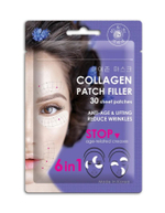 [MI-RI-NE] Коллагеновые тканевые патчи-филлеры 6 в 1 для кожи вокруг глаз, межбровных и носогубных складок на лице (30 патчей), 25гр