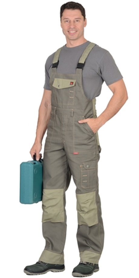 Полукомбинезон "ВЕСТ-ВОРК" т.оливковый со св.оливковым