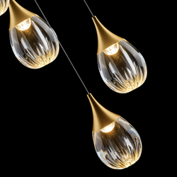 Подвесной светильник MD24001004-5A gold/clear