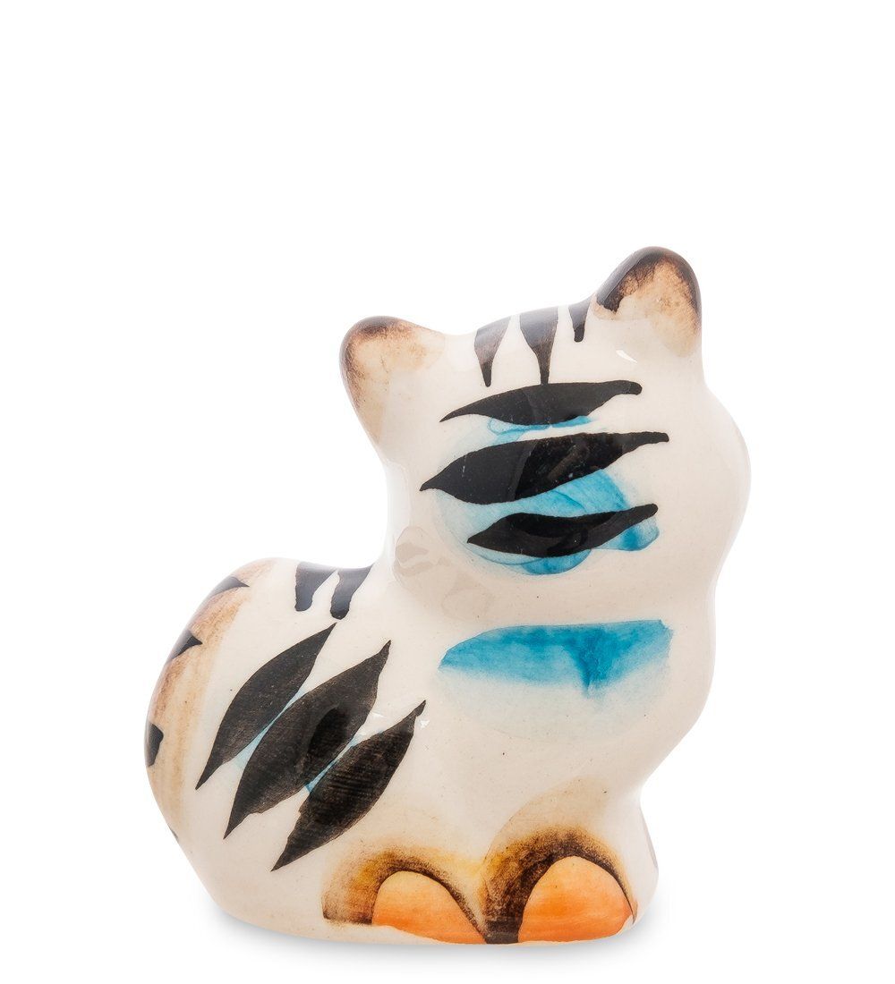 ГЛ- 147 Фигурка «Кот без хвоста» цв. (Гжельский фарфор)
