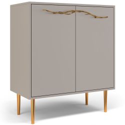 Комод Арт Колор matte Стайл Голд с 2 полками Серый агат матовый