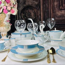 Lenardi 145-572 Обеденный сервиз 105пр. ТИФФАНИ в под.уп.(х0,5)Костяной фарфор