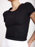 Топ Melrose Ribbed Tee in Black