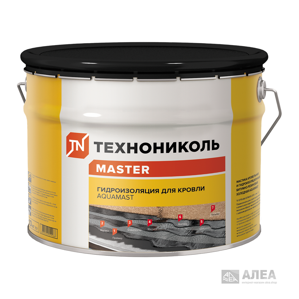 Гидроизоляция для кровли AQUAMAST ТЕХНОНИКОЛЬ 10кг