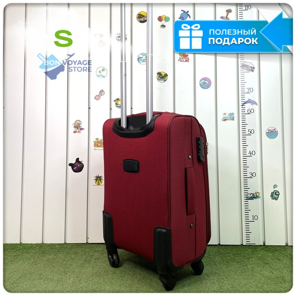 Маленький чемодан L'Case Barcelona, бордовый, S