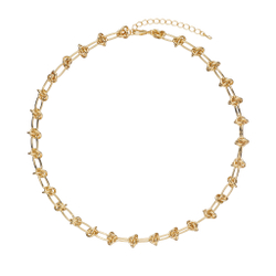 Колье-колючая проволока, золото