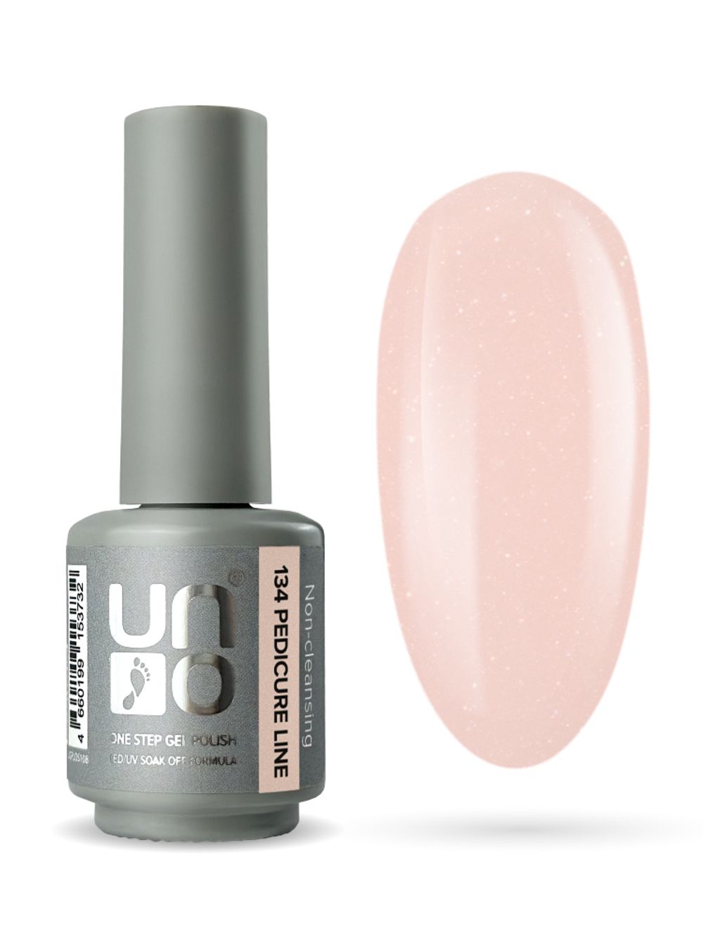 Uno Однофазный гель-лак 134 Pedicure Line, 8мл