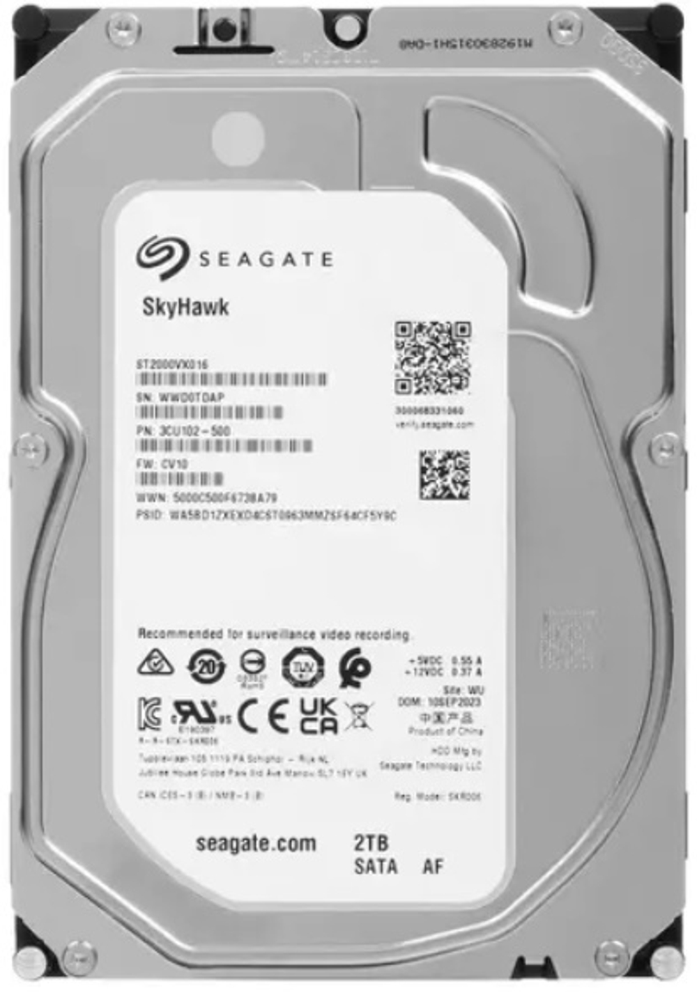 Жесткий диск 2TB SATA 6Gb/s Seagate SkyHawk