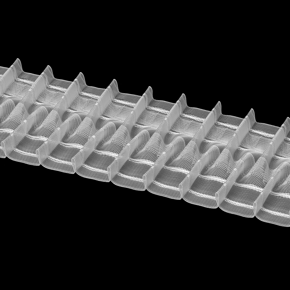 Шторная лента Oz-Is арт. 3948 MP вафельная сборка, коэф сборки 1:2,0, цвет прозрачный (ширина 80 mm)