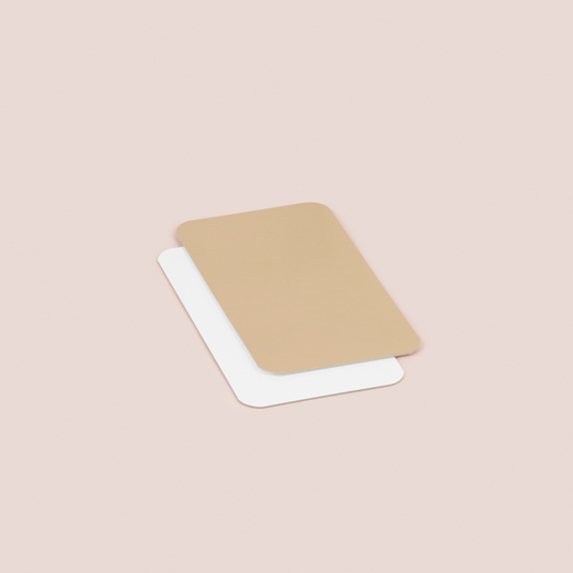 Подложка прямоугольная 205*115 мм (золото, белая) 1,5 мм