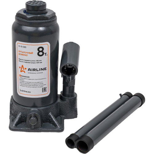 Домкрат автомобильный бутылочный 8 т гидравлический (Высота подхвата 185 мм, Высота подъема 365 мм) AJ-B-08S