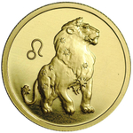 РОССИЯ, 2003, 50 РУБЛЕЙ [ЗОЛОТО] [ЗНАКИ ЗОДИАКА. ЛЕВ]