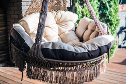 Подвесное кресло качели CARTAGENA светло-коричневое