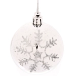 Новогодние шары «Сказочные снежинки» 6 см (набор 3шт), серебро/серебро