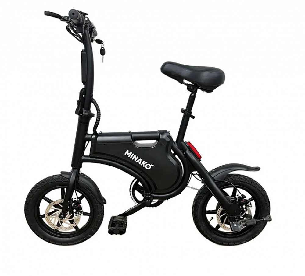 Электровелосипед Minako Smart 8AH (черный / зеленый / серый)