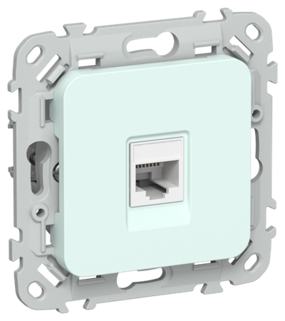 FLITE Розетка компьютерная RJ45 категория 5Е UTP РК5е-1-0-ФлХЛ холодный лед IEK