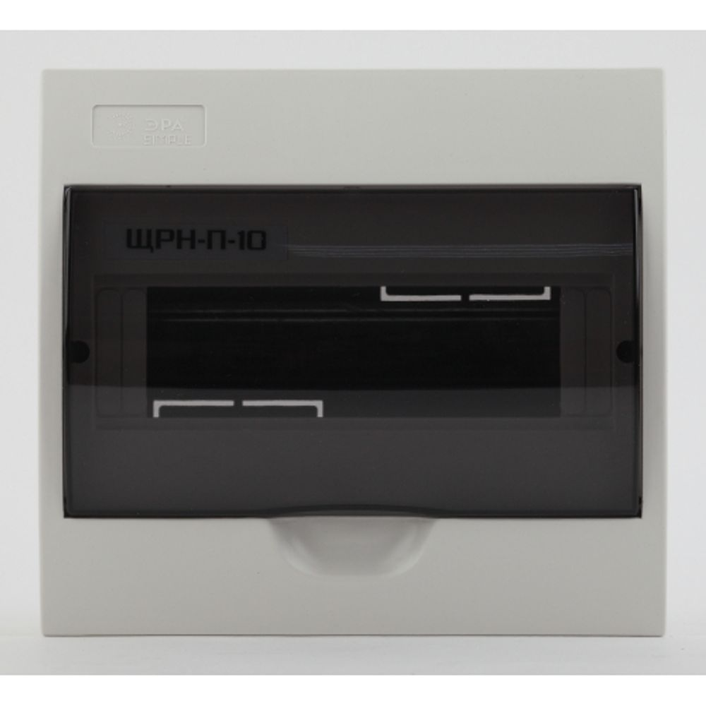 Корпус пластиковый навесной ЭРА SIMPLE ЩРН-П-10 IP41 прозрачная крышка белый | Корпуса пластиковые