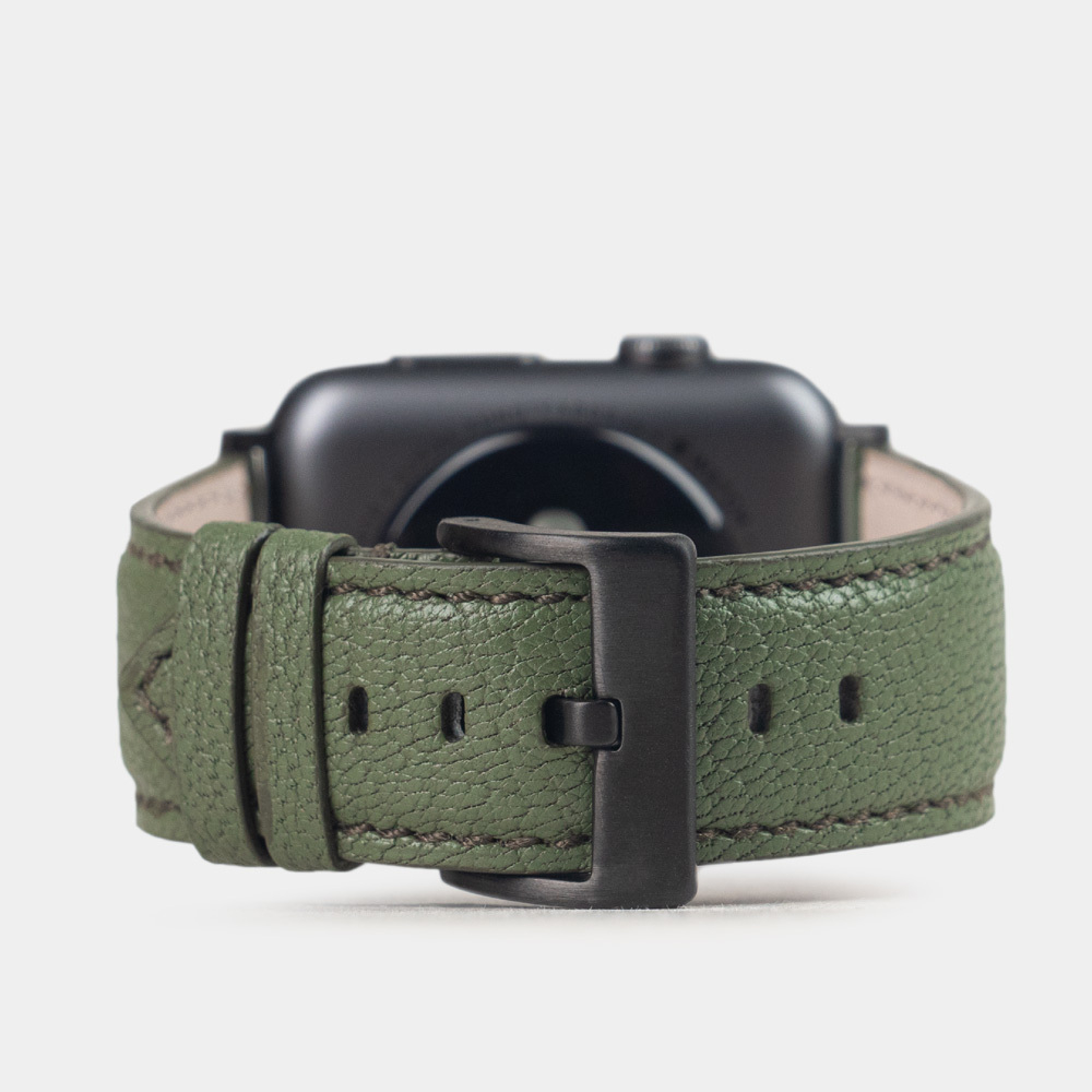 Ремешок для Apple Watch 40/41/42 mm из кожи козы, цвета хаки