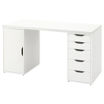 Письменный стол с ящиками - IKEA LAGKAPTEN / ALEX  ЛАКГАПТЕН / АЛЕКС ИКЕА, 140x60 см, белый