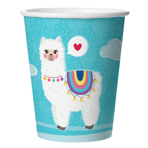 Стаканы (250 мл) "Лама Альпака", Бирюзовый, 6 шт.