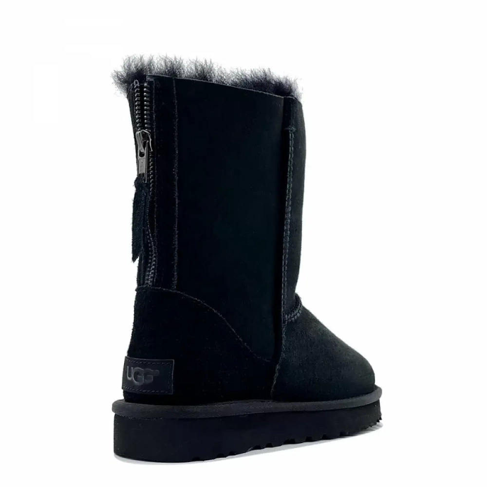 UGG Classic Short Zip II Black (Без Камней)