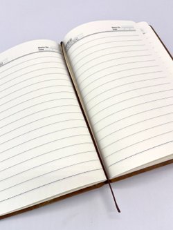 Блокнот 128 л А5 линейка мельница св.коричневый (7675-3)