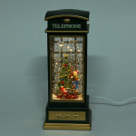 Сувенир с подсветкой «Новогодний снегопад» 10,4*10,4*24,8 см (работает от 3*АА и USB+музыка, подсветка)