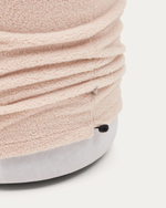 Kaeli Пуф для ног со съемным чехлом из розового букле Ø 43