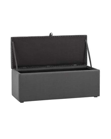 Пуф с крышкой Нильсон 2 велюр тёмно-серый