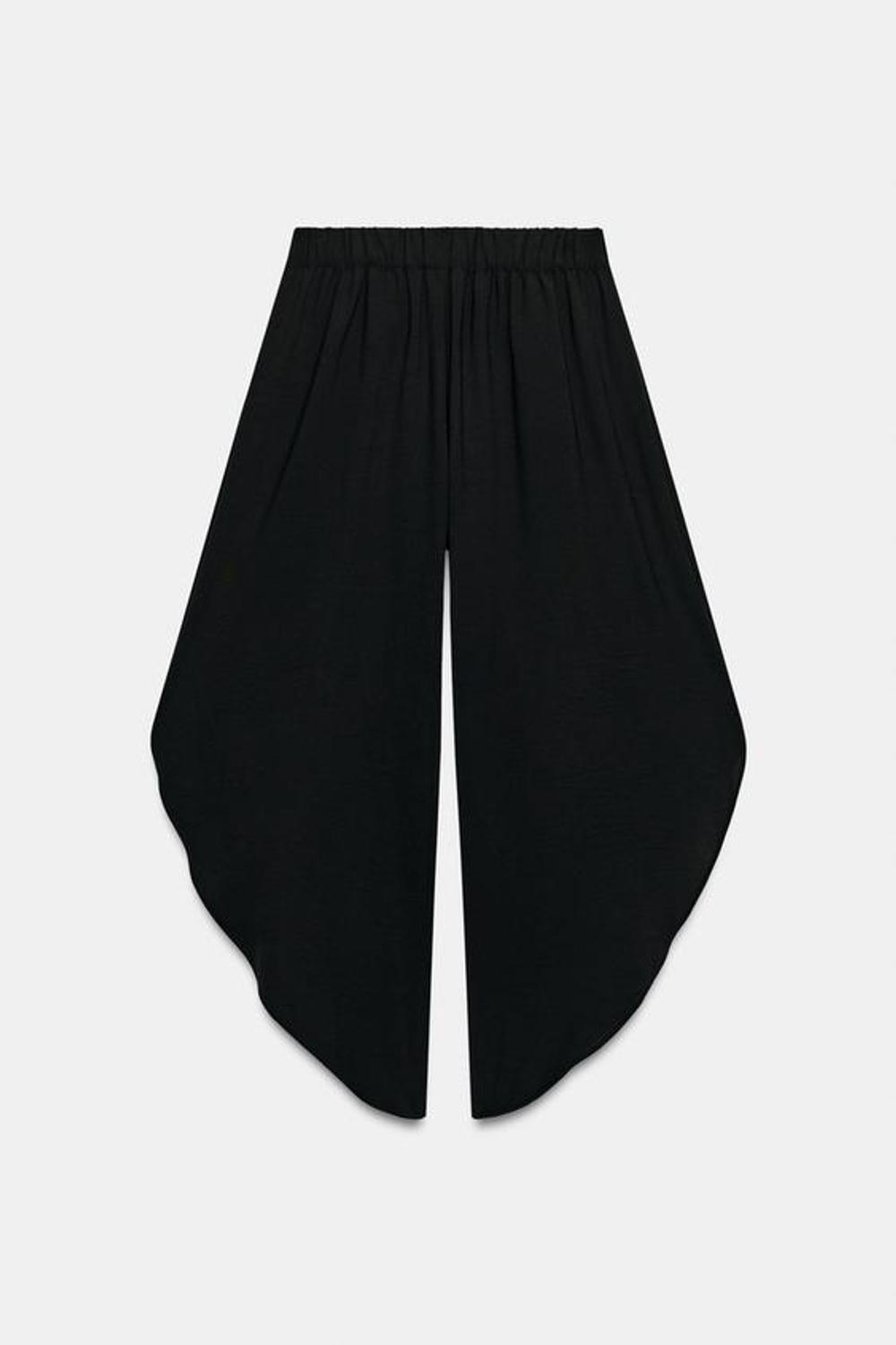 ZARA ЛЕГКИЕ БРЮКИ С РАЗРЕЗАМИ, ЧЕРНЫЙ