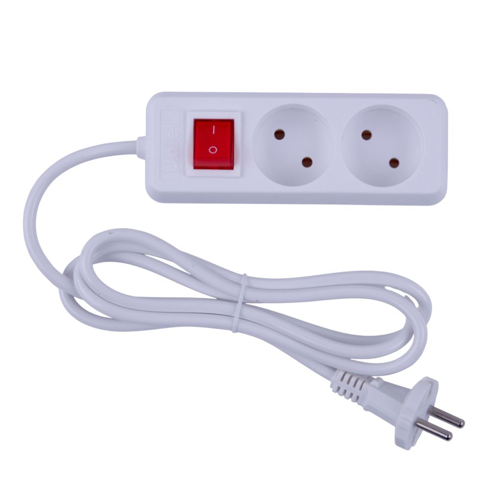 S-CU2-1.5B WHITE Удлинитель серии Ultra. шнур 1.5м.. 2 гнезда. 10A. б-з. Белый. TM Uniel