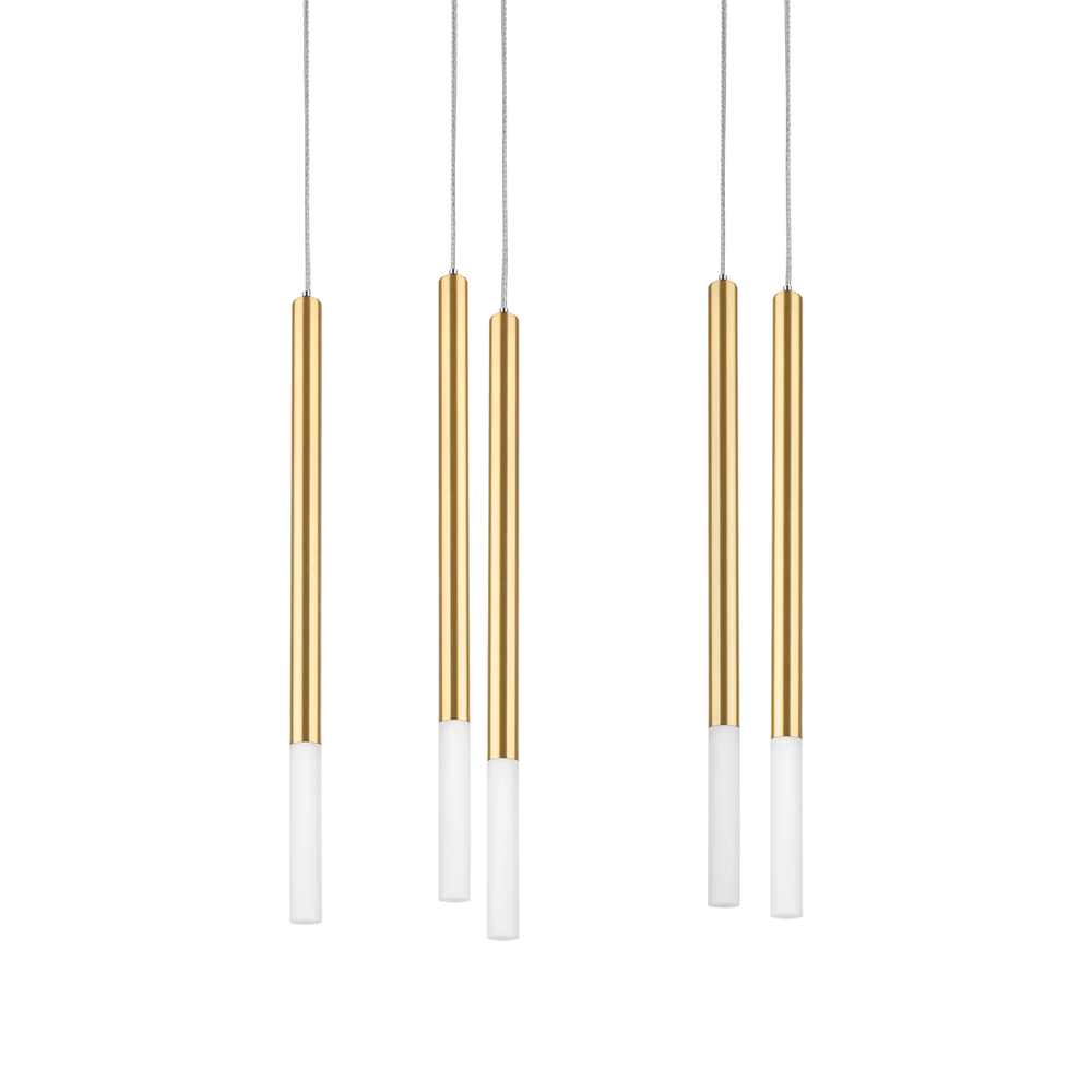 L5T747133 Люстра TUBO LED 25W 1250LM 360G ЗОЛОТО 3000K (574723+747133 (5шт)