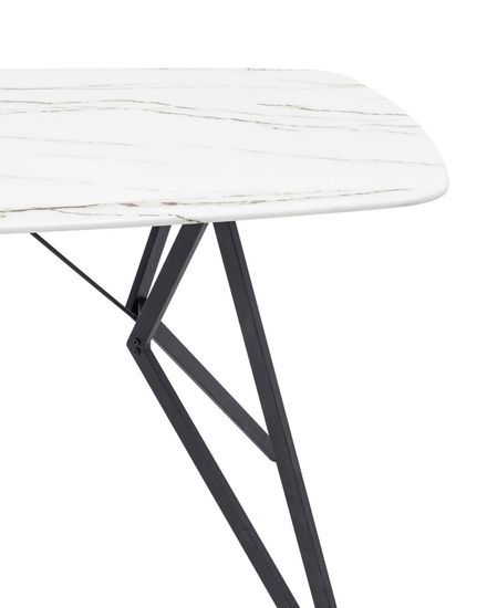 Стол обеденный Денвер 140*90 белый стеклянный