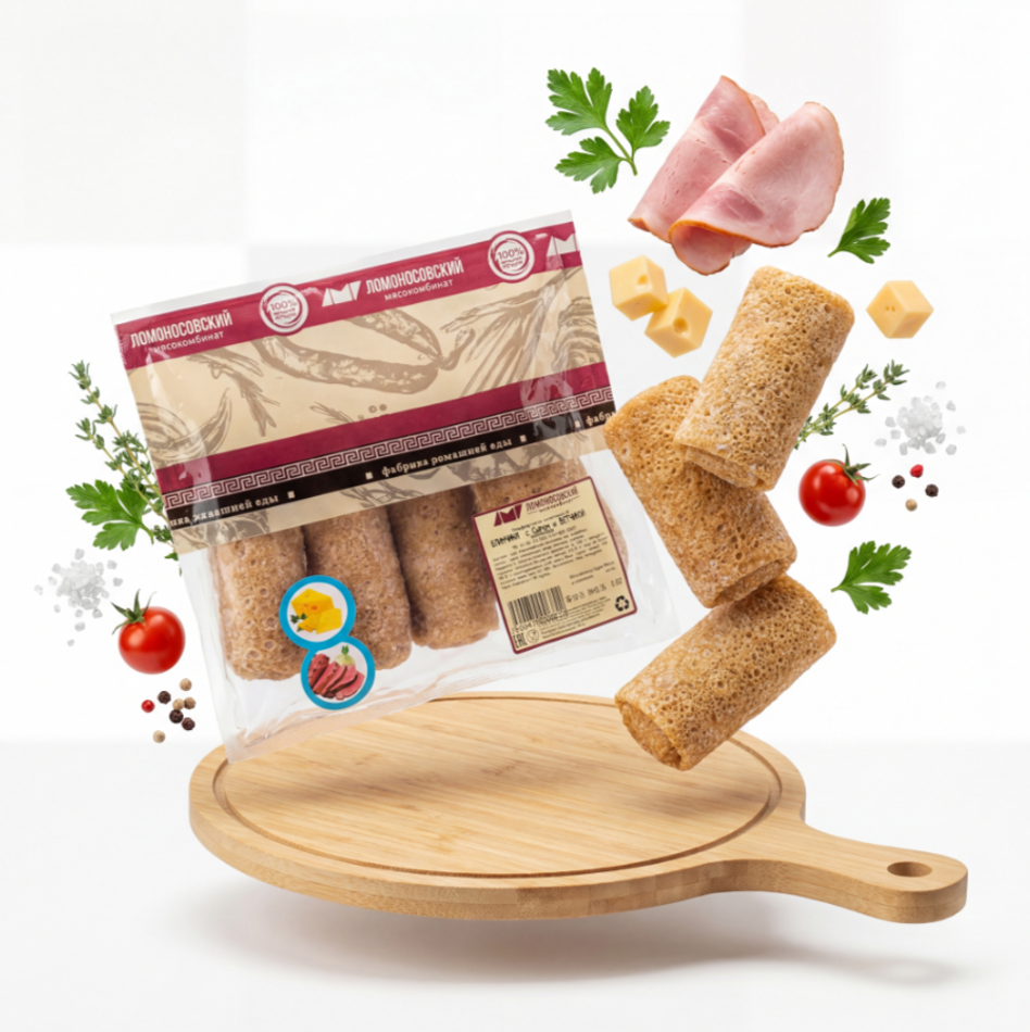 Блинчики с ветчиной и сыром