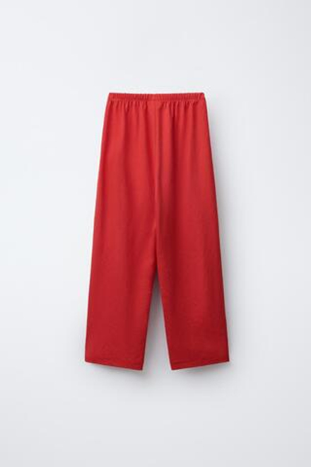 ZARA БРЮКИ СВОБОДНОГО КРОЯ, КРАСНЫЙ
