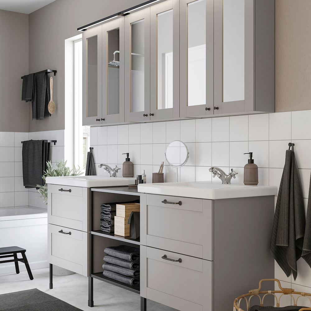 Набор для подсветки IKEA SILVERGLANS / RODRET (СИЛЬВЕРГЛАНС / РОДРЕТ), Антрацит, 60 см