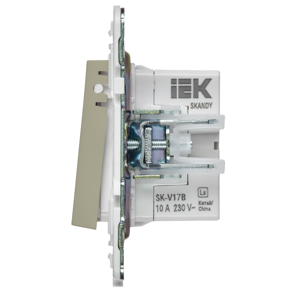 SKANDY Кнопка звонка с индикацией для отелей 10А SK-V17B бежевый IEK