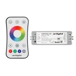 Контроллер SMART-RGB-SET-RING (12-24V, 3x3A, ПДУ 2.4G) (Arlight, IP20 Пластик, 5 лет) 034807