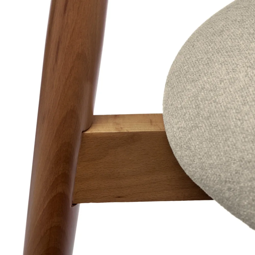 Стул Bradex Home Lucas 3 латте букле с ножками цвета орех