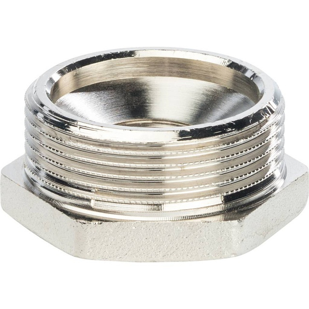 Футорка STOUT SFT 0029 - 1"1/4 x 1/2" (для стальных труб, латунь никелированная)