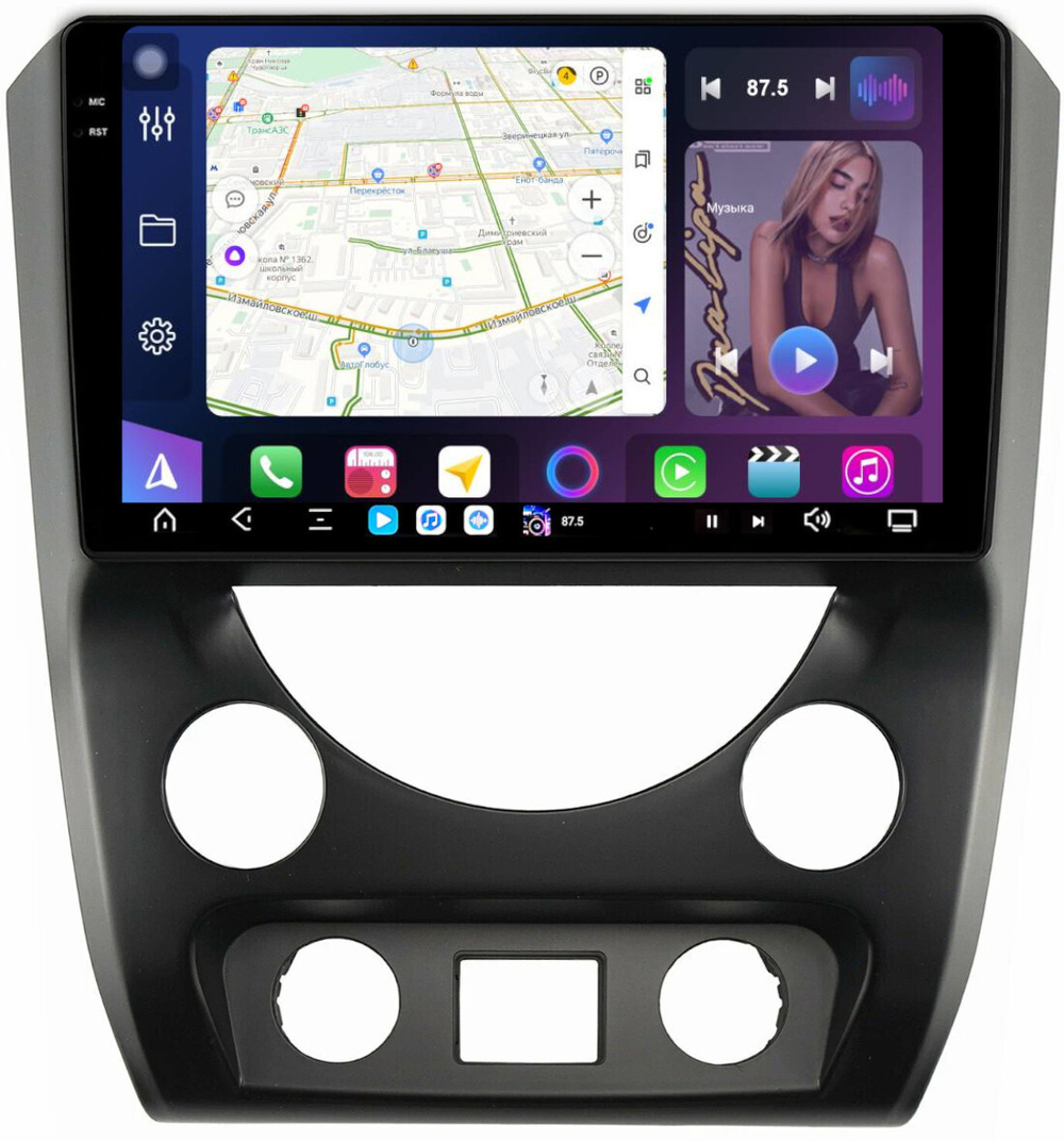 Магнитола для SsangYong Rexton 3 Y290 2012-2017 - FarCar XXL3272M монитор 9.5" 2K QLED на Android 14, TS20, 8+256Гб, CarPlay, 4G SIM-слот