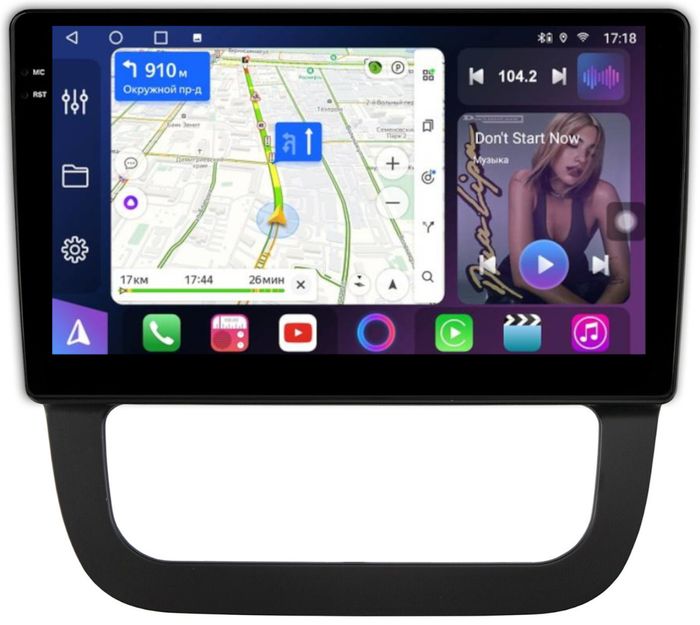Магнитола для Volkswagen Jetta 5 2005-2010 (климат 2) - FarCar S400-TS18 монитор 10.36" QLED на Android 14, CarPlay, 4G SIM-слот