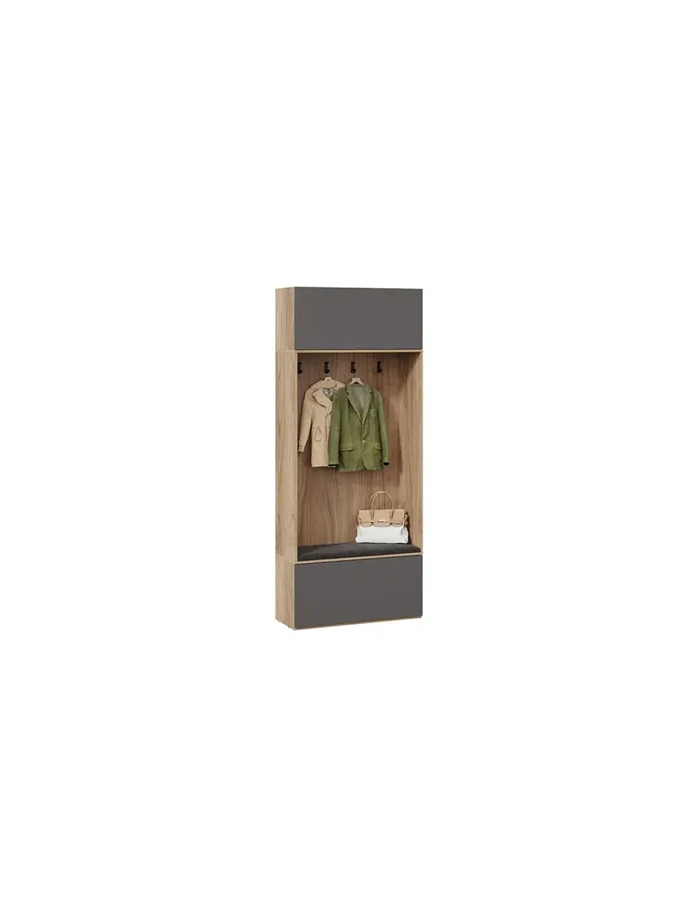 Прихожая с зеркалом Яблоня Беллуно 305х36х217