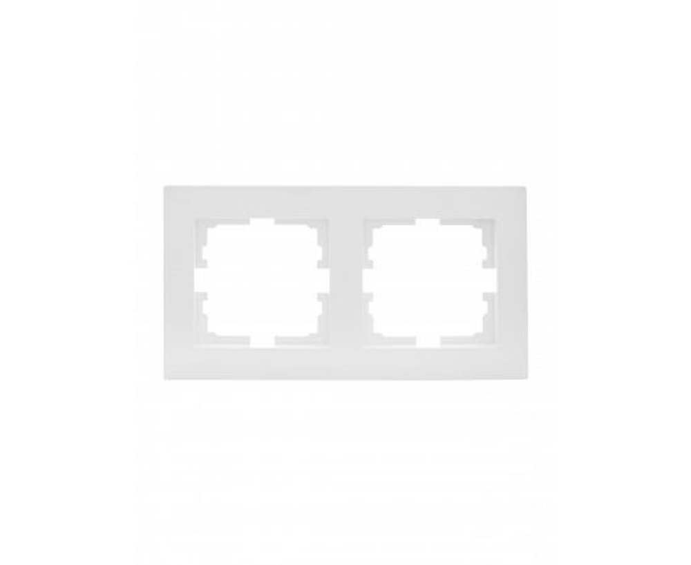 Рамка 2-местн. горизонт. VESNA бел. LEZARD 742-0200-147