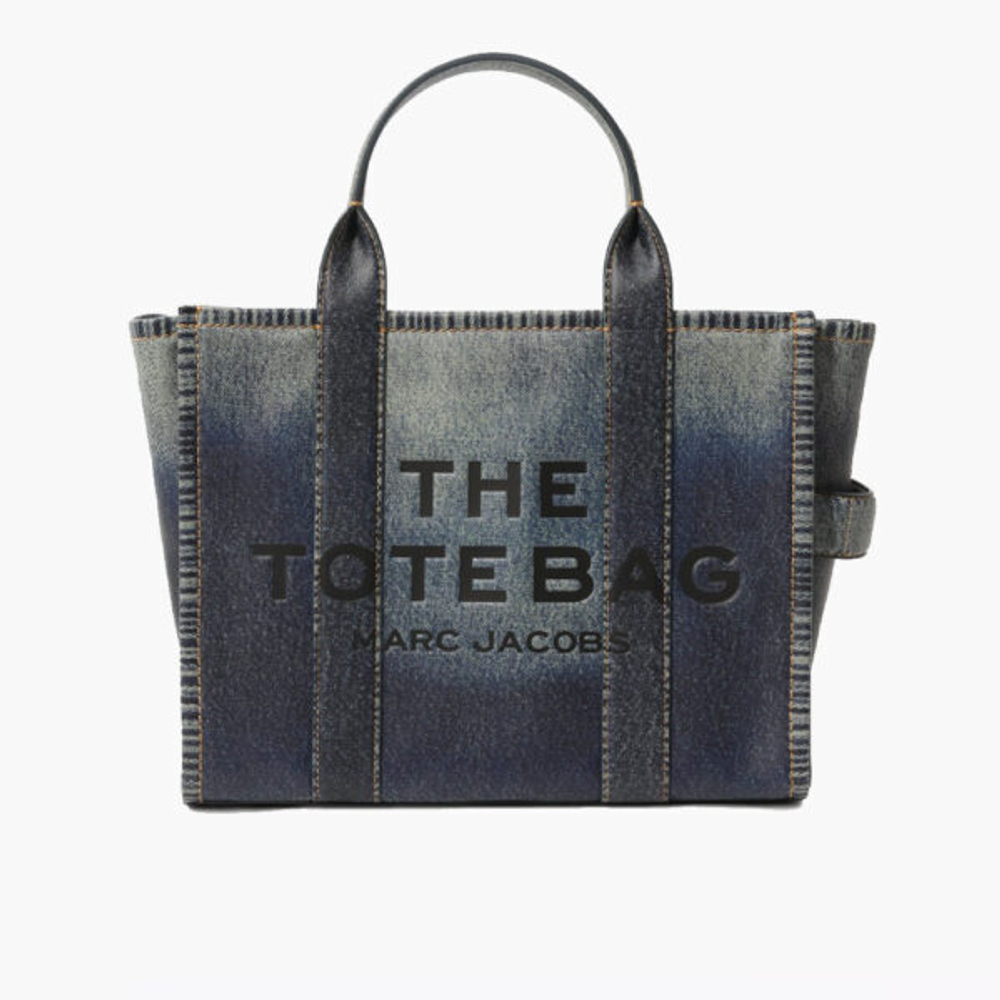Сумка Marc Jacobs The Denim-printed Leather Medium Tote Bag